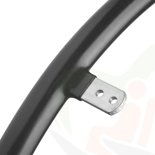 Rolstoel hoepel 24 inch Soft-Grip uitvoering - aluminium zwart (per stuk, zonder wiel)