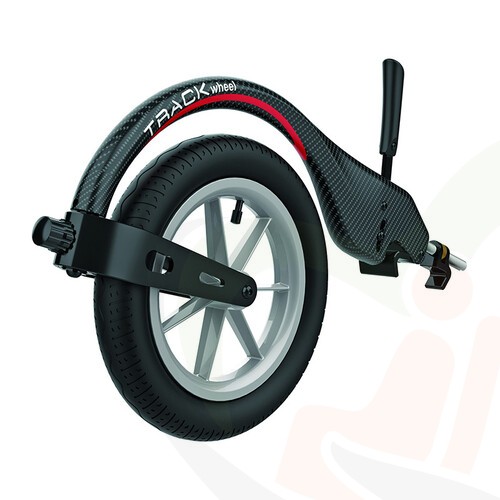 Trackwheel Single Arm voorzetwiel voor actieve rolstoel - lichtgewicht CARBON uitvoering