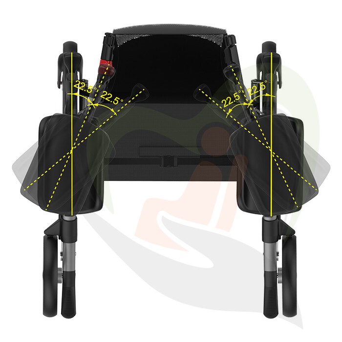 Rollator Mobilex Tiger - Antraciet - Standaard grip wiel