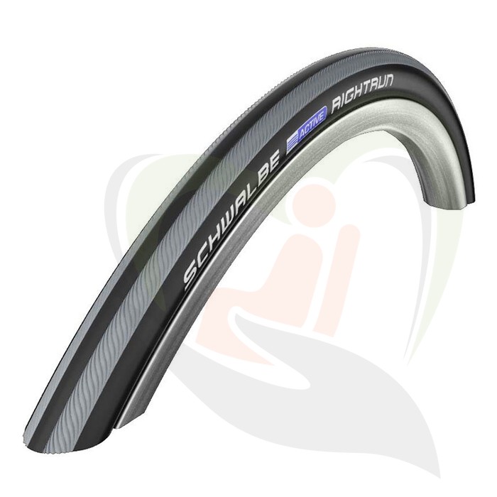 Rolstoel anti-lek buitenband Schwalbe 22 inch - 22x1 (25-489) zwart/grijs - 6-10 bar