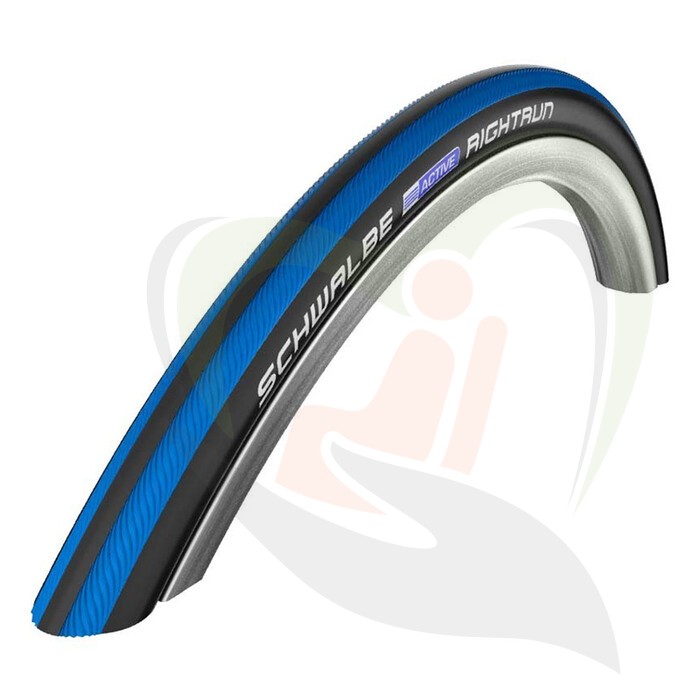 Rolstoel anti-lek buitenband Schwalbe 24 inch - 24x1 (25-540) zwart/blauw - 6-10 bar