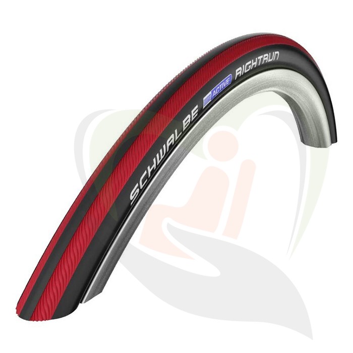 Rolstoel anti-lek buitenband Schwalbe 24 inch - 24x1 (25-540) zwart/rood - 6-10 bar