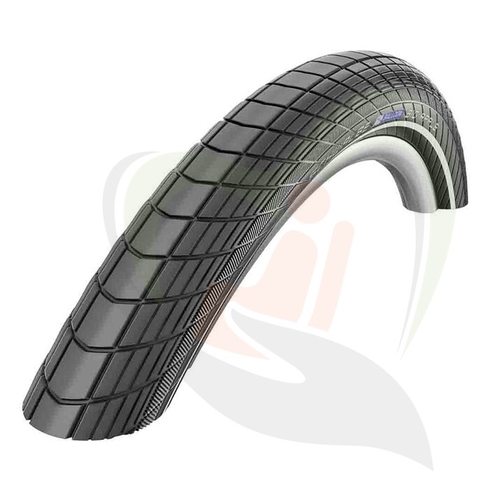 Rolstoel anti-lek buitenband Schwalbe 24 inch - 24x2.00 (50-507) zwart - extra brede band HD uitvoering