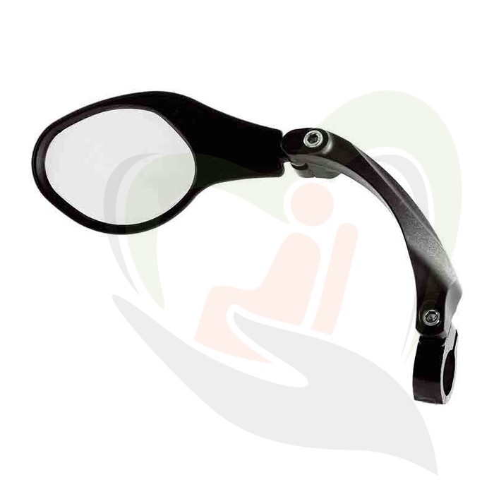 Scootmobiel spiegel - universeel en inklapbaar - met buisklem 21-26 mm (model links)