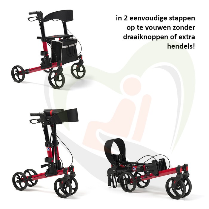 Rollator Vermeiren Quava dubbel opvouwbaar