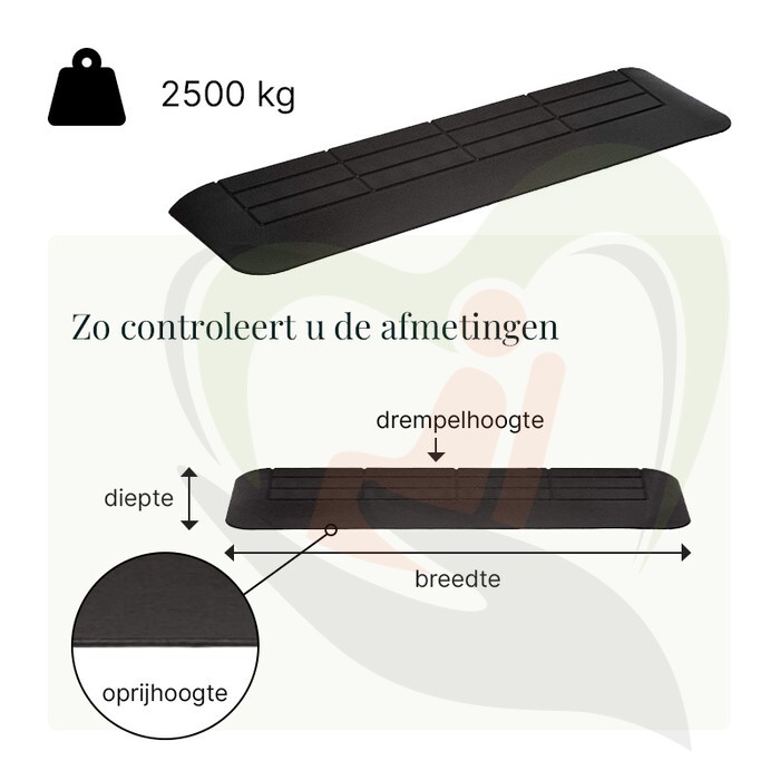 Comfortline drempelhulp rubber - diverse hoogtes