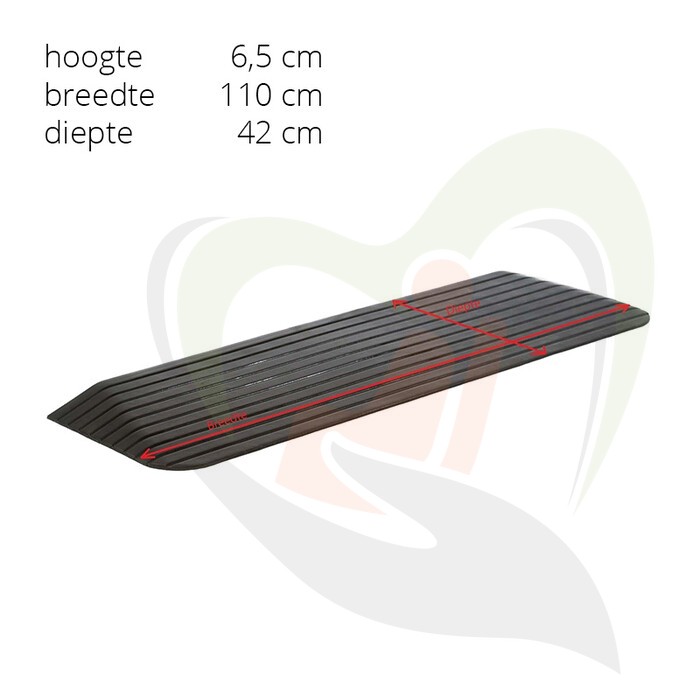Basic drempelhulp rubber - diverse hoogtes