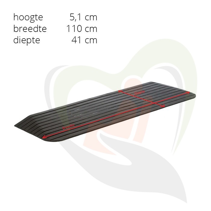 Basic drempelhulp rubber - diverse hoogtes