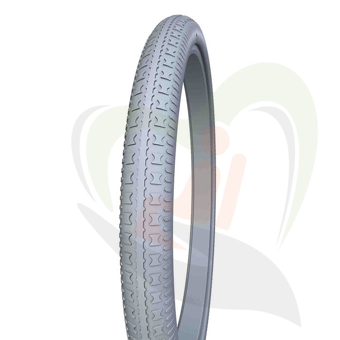 Massieve rolstoelband 22 inch - 22x1 3/8 (37-489) grijs - blokprofiel