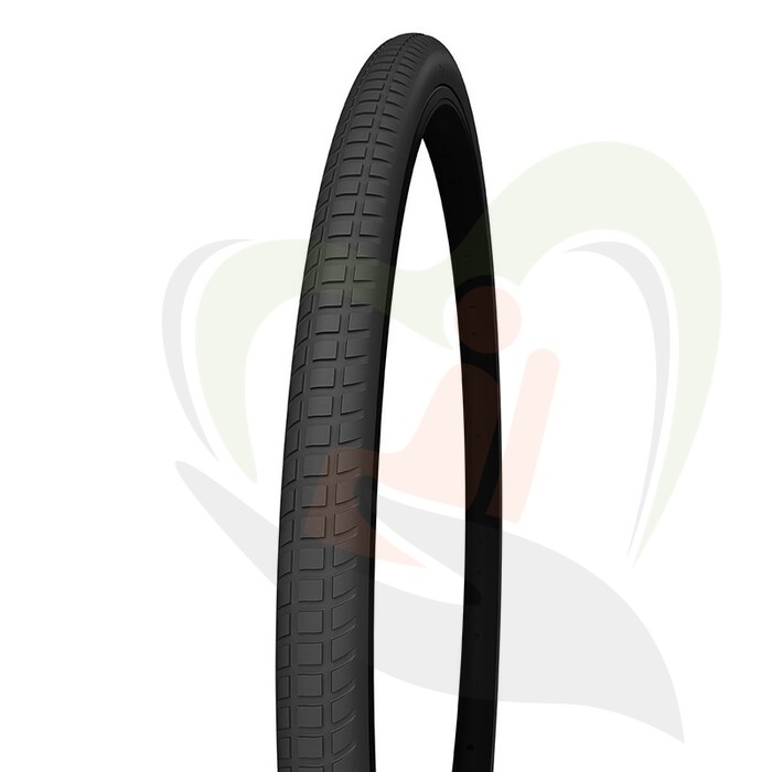 Massieve rolstoelband 24 inch -  24x1 3/8 (37-540) zwart - blokprofiel Grip + Comfort (populair)