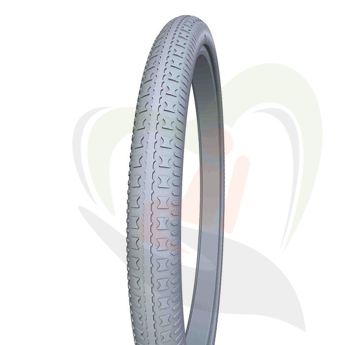 Massieve rolstoelband 26 inch - 26x1 3/8 (37-590) grijs - blokprofiel allrounder