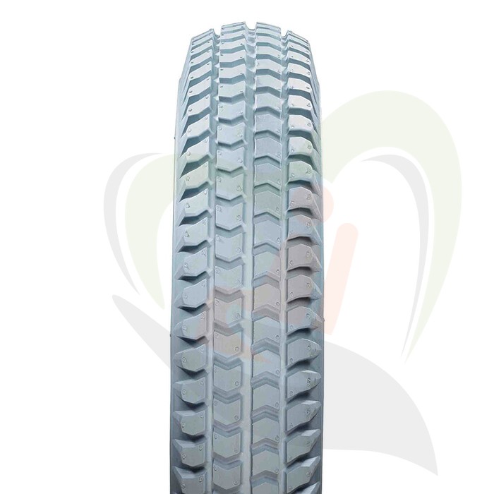 Massieve scootmobiel band 3.00-8 (350x70) grijs tbv tweedelige velg 38 mm - blokprofiel