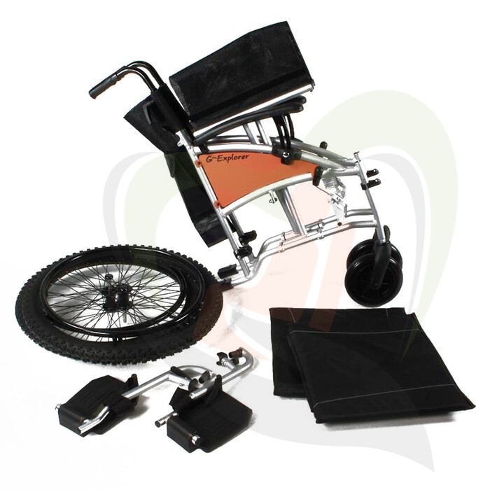 Rolstoel Excel G-Explorer - eropuit met een offroader - zitbreedte 45 cm