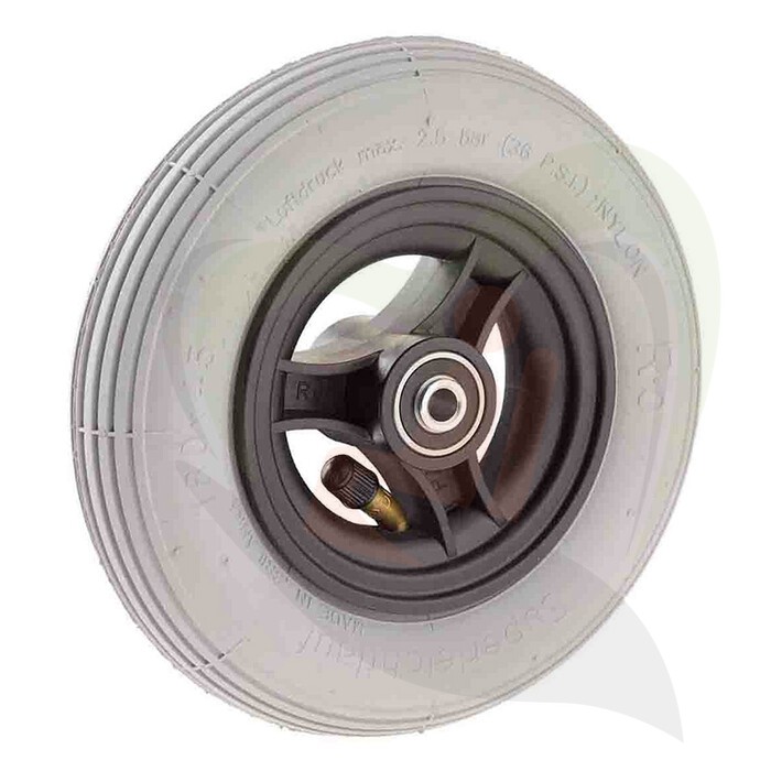 Rolstoel voorwiel met luchtband 8 inch (200x50 mm) 3-spaaks lijnprofiel - montagebreedte 60mm