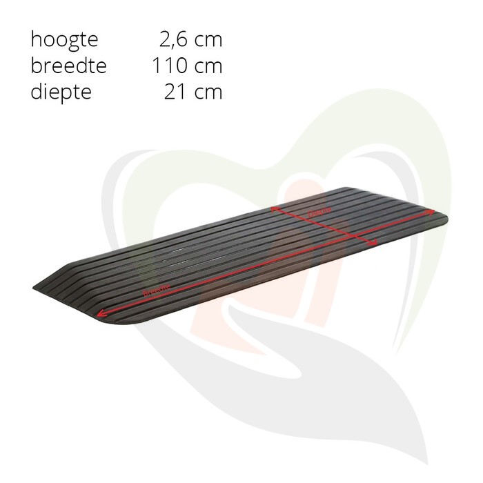 Basic drempelhulp rubber - diverse hoogtes