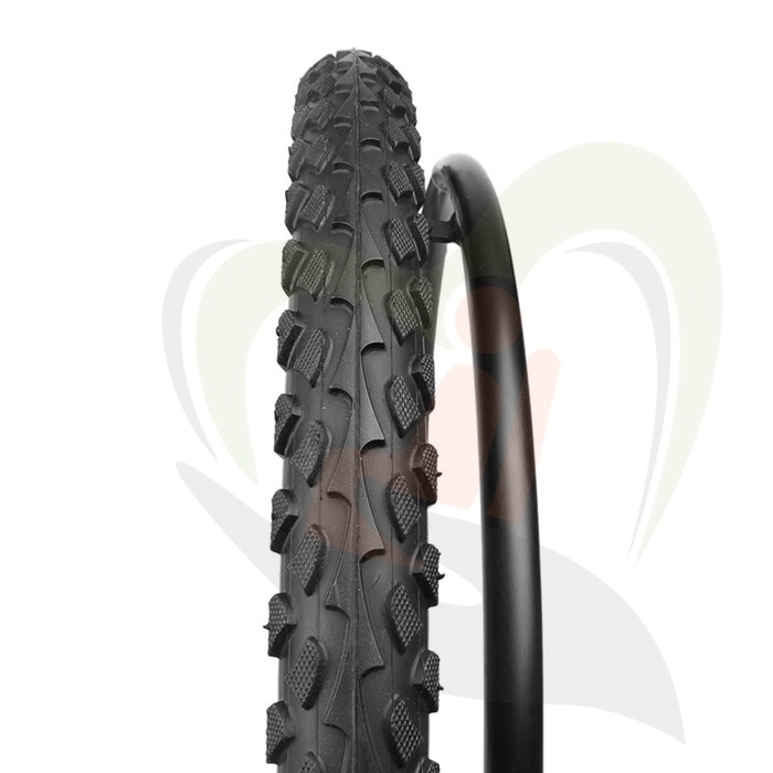 Rolstoelwiel 24 inch met hoepel & offroad luchtband (24x2.00) zwart - (rechts) asdikte 12.7 mm