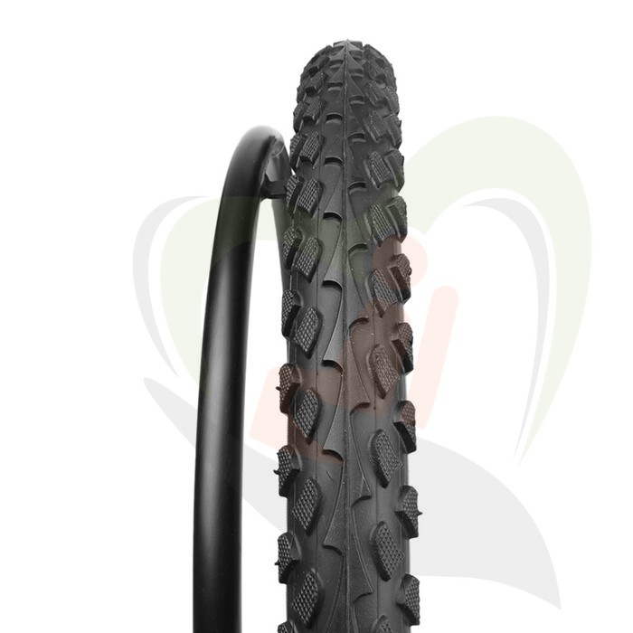 Rolstoelwiel 24 inch met hoepel & offroad luchtband (24x2.00) zwart - (links) asdikte 12.7 mm
