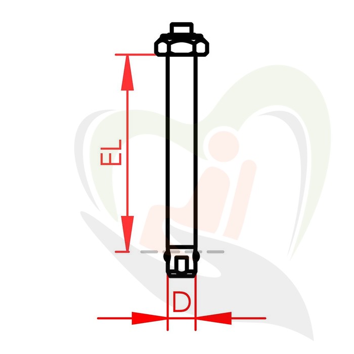 Quick-release as effectieve lengte 99 mm Ø 12.7 mm (1/2 inch)