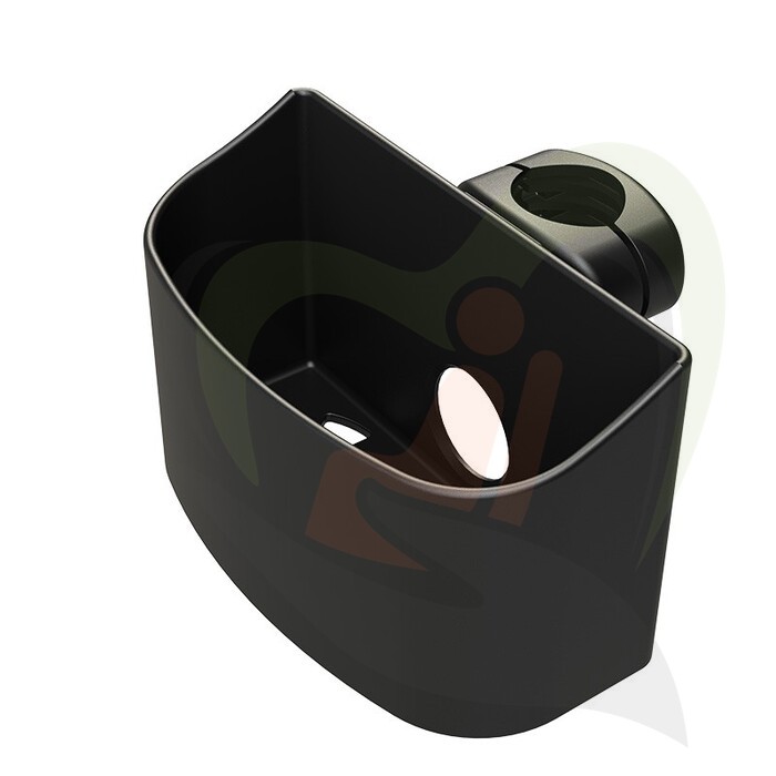 Rolstoel stokhouder 2 stokken - tbv buisdiameter 22-25 mm - schroefclip achterzijde