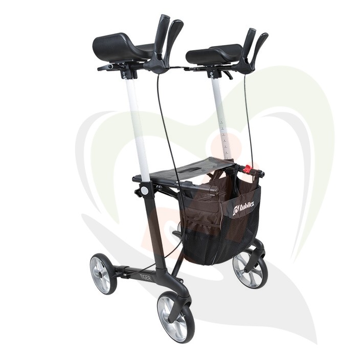 Rollator Mobilex Tiger - Antraciet - Standaard grip wiel