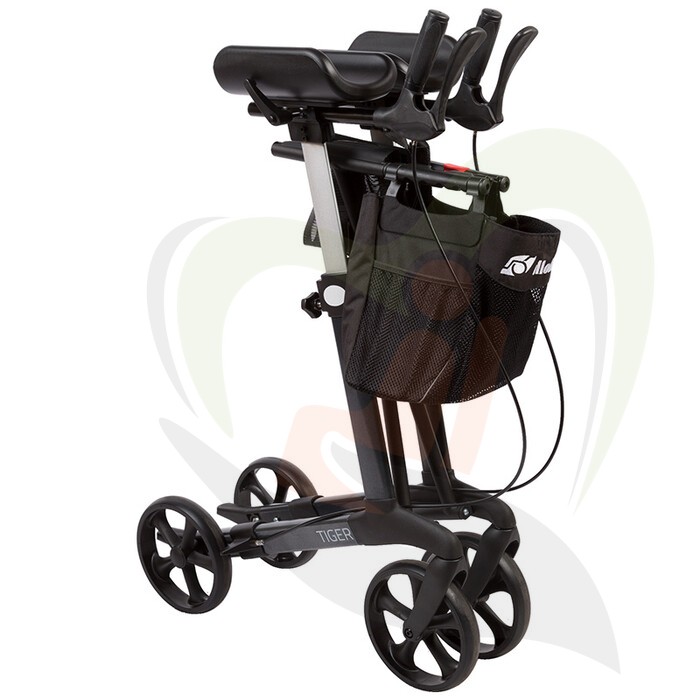 Rollator Mobilex Tiger - Antraciet - Standaard grip wiel