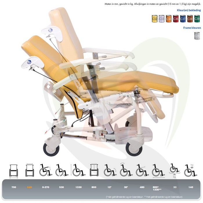 Alesia geriatrische rollende stoel