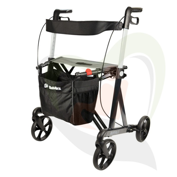 Rollator Mobilex Buffalo HD - Lichtgewicht aluminium frame, belastbaar tot 200 kg