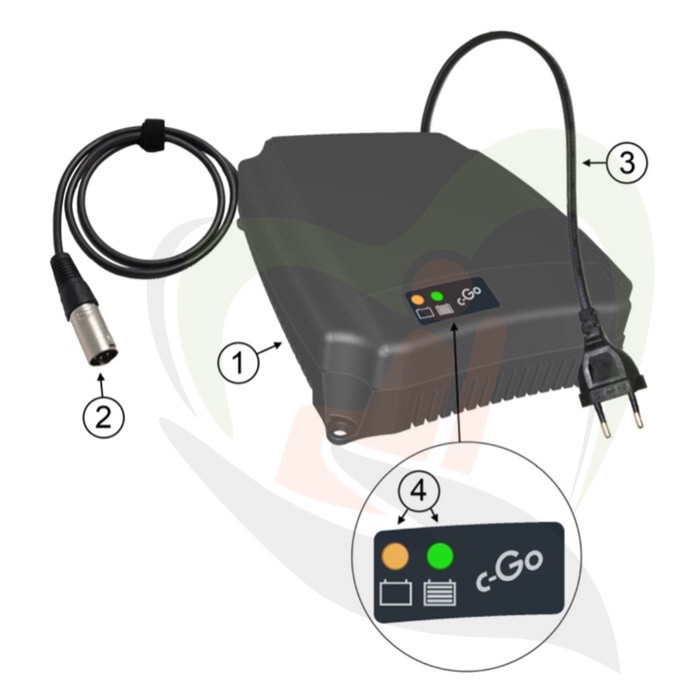 Scootmobiel acculader - c-Go 24V-10Ah