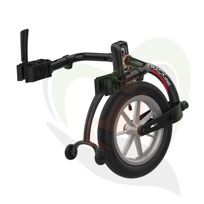 Trackwheel Double Arm voorzetwiel voor actieve rolstoel - lichtgewicht CARBON uitvoering