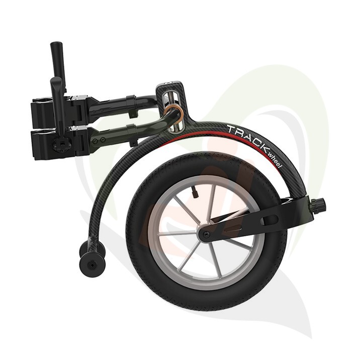 Trackwheel Double Arm voorzetwiel voor actieve rolstoel - lichtgewicht CARBON uitvoering