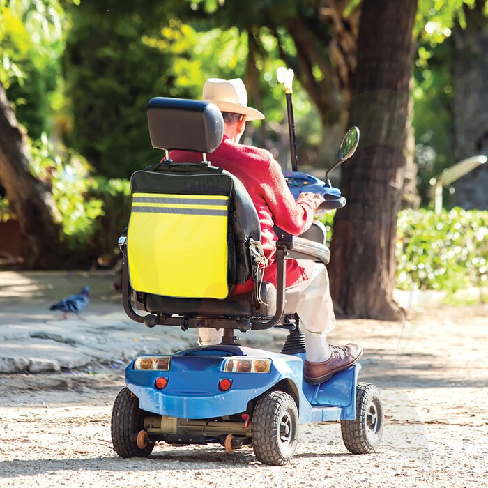 Scootmobiel rugleuningtas met reflectie - Budget Line