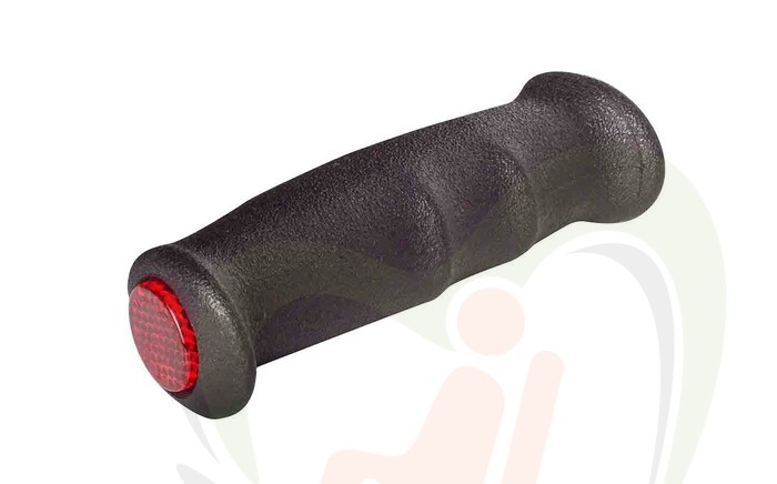 Set handvatten (2st) ergonomische grip - tbv buisdiameter 22mm - zwart
