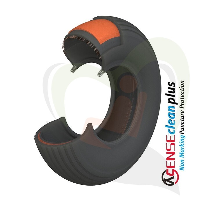 Scootmobiel buitenband 2.50/3.30-8 (330x90) zwart - non marking (o.a. Pride Luna)