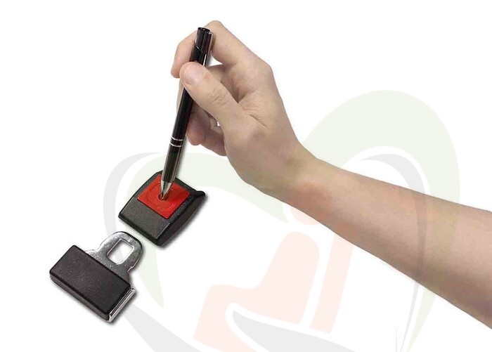 Pensluiting metaal (rode knop)