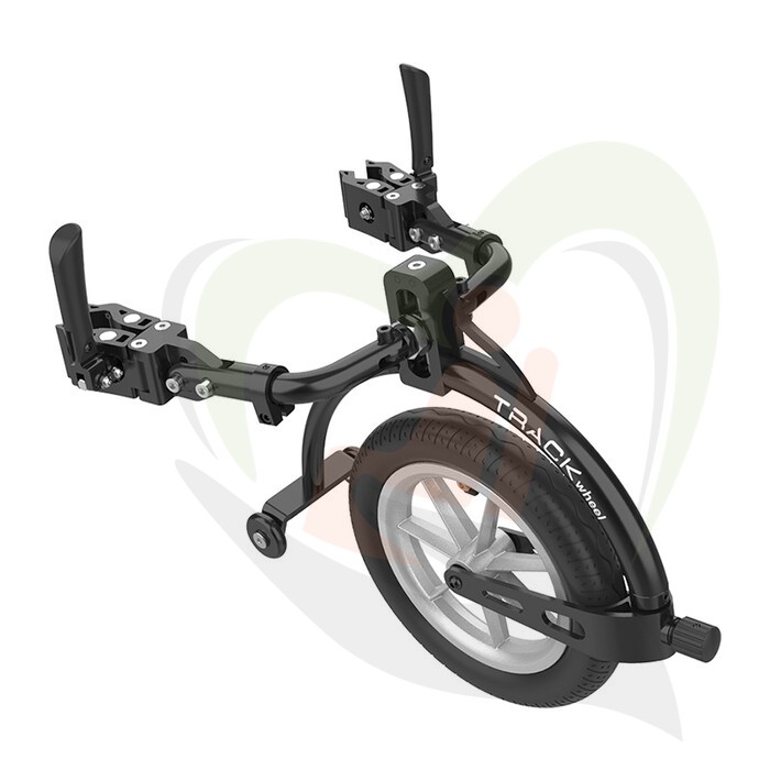 Trackwheel Double Arm (ALU) voorzetwiel voor actieve rolstoel - aluminium uitvoering