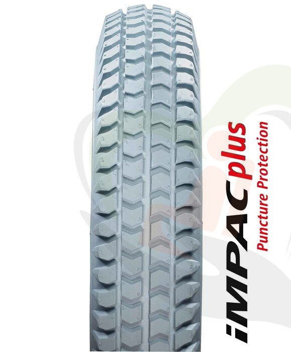 Scootmobiel buitenband anti-lek 3.00-8 (350X70) IMPAC grijs - blokprofiel