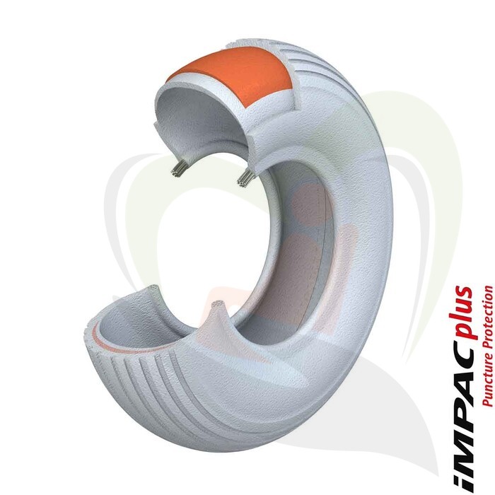 Scootmobiel buitenband anti-lek 3.00-8 (350X70) IMPAC grijs - blokprofiel