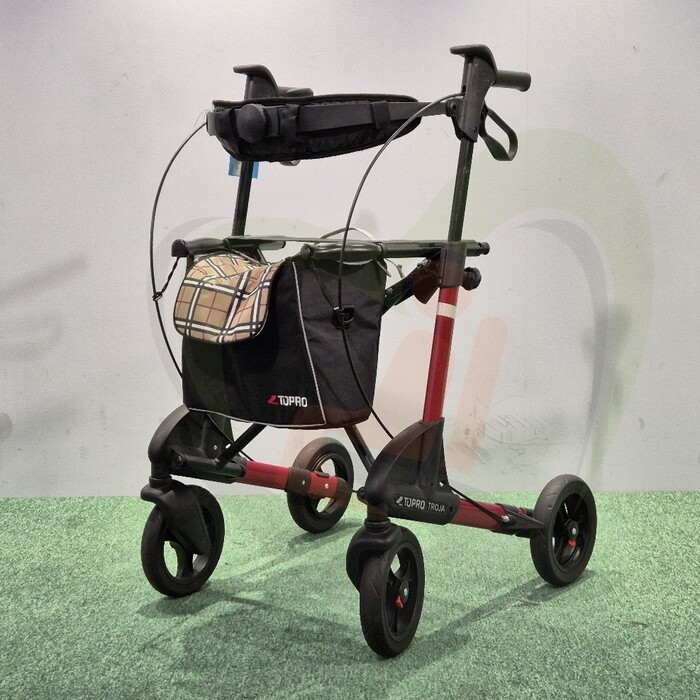 Tweedehands rollator - Topro Troja 2G - IBS - geruite tas