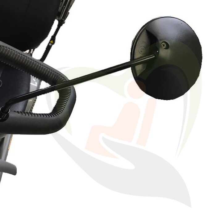 Spiegel met strop 8 mm zwart