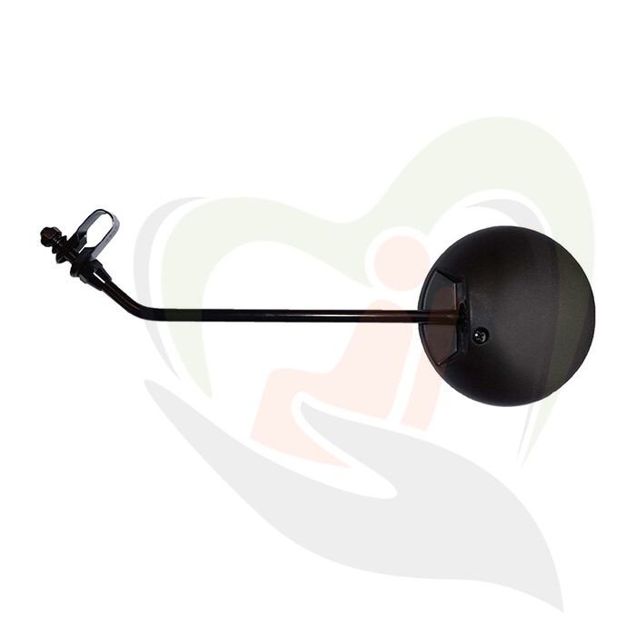 Spiegel met strop 8 mm zwart