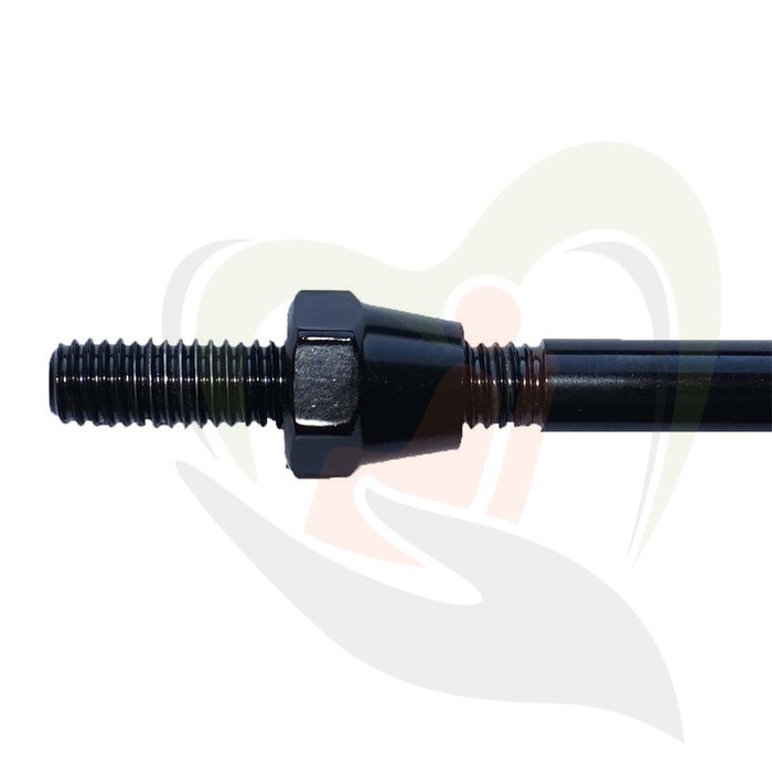 Spiegel met strop 8 mm zwart