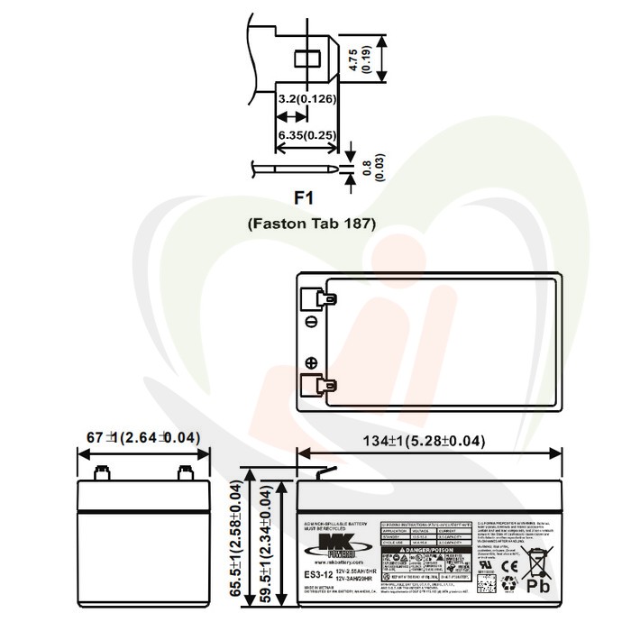 Accu MK AGM 12V-3Ah