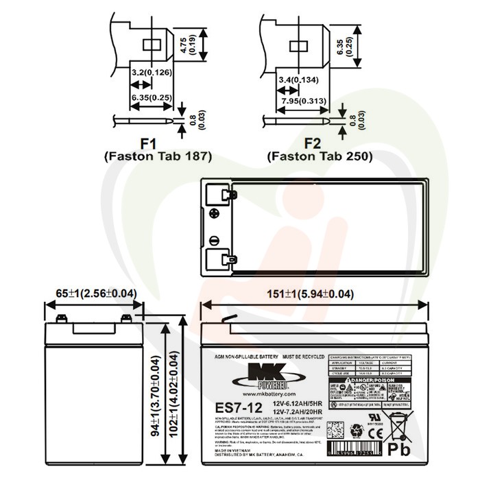 Accu MK AGM 12V-7Ah