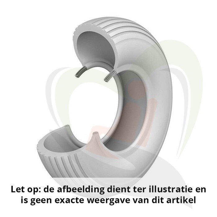 Rolstoel voorwiel met luchtband 8 inch (200x50 mm) 2-delig lijnprofiel grijs - montagebreedte 60mm