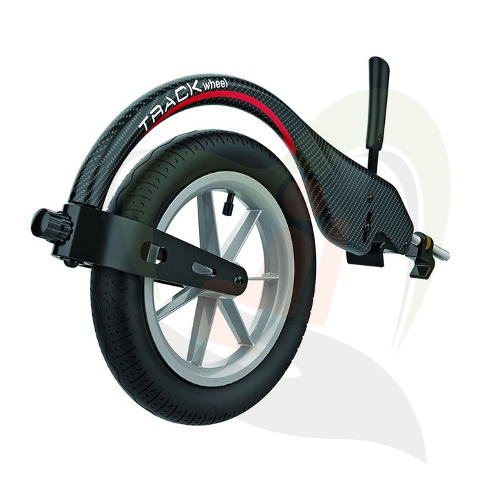 Trackwheel Single Arm voorzetwiel voor actieve rolstoel - lichtgewicht CARBON uitvoering
