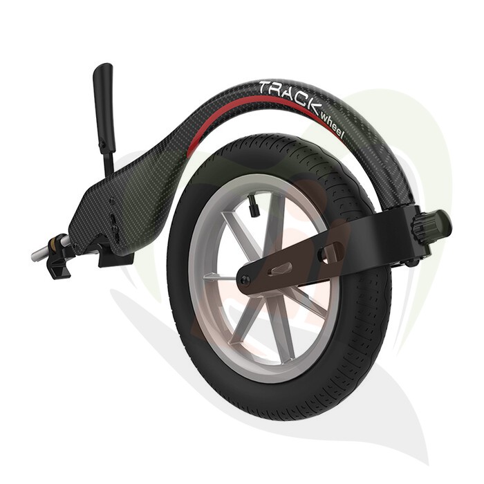 Trackwheel Single Arm voorzetwiel voor actieve rolstoel - lichtgewicht CARBON uitvoering