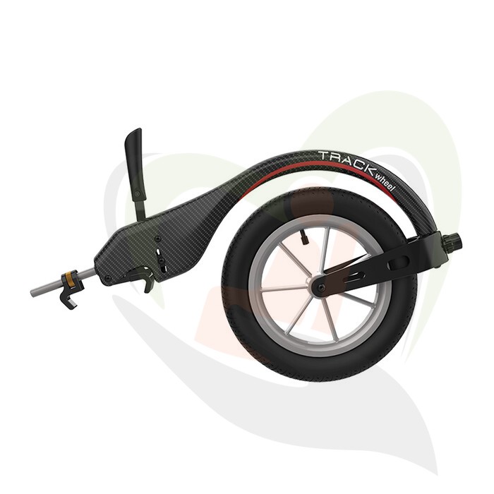 Trackwheel Single Arm voorzetwiel voor actieve rolstoel - lichtgewicht CARBON uitvoering