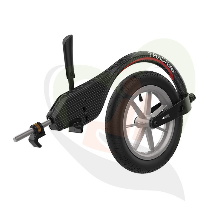 Trackwheel Single Arm voorzetwiel voor actieve rolstoel - lichtgewicht CARBON uitvoering