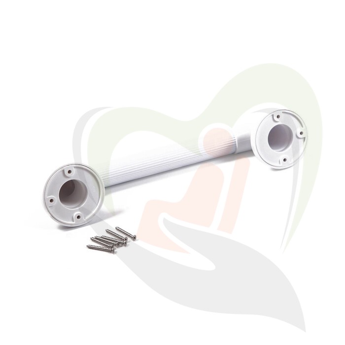 Kunststof wandbeugel wit met extra grip - 45 cm