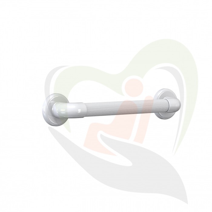 Kunststof wandbeugel wit met extra grip - 30 cm